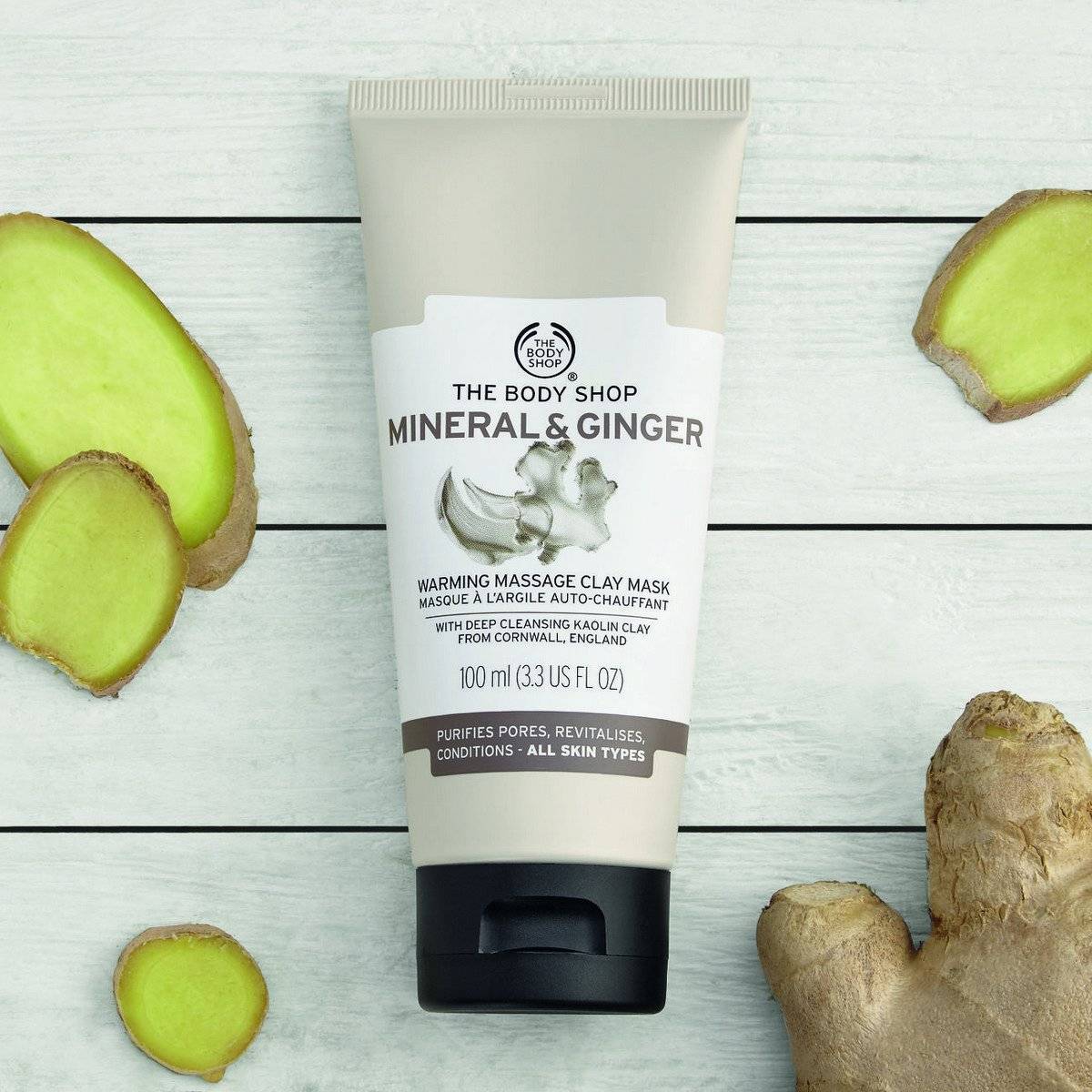 The Body Shop Mineral & Ginger Warming Massage Clay Mask Total 100ml - Image 2