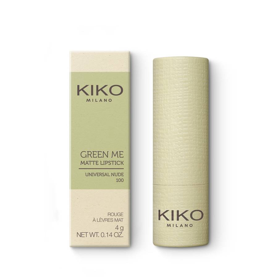 Kiko Green Me Matte Lipstick 100 Universel Nude - Image 5