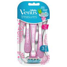 Gillette Venus Disposable Treasures for Women Razors, Pack of 3