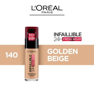 LOREAL INFALLIBLE 24H FRESH WEAR FOUNDATION 140 GOLDEN BEIGE