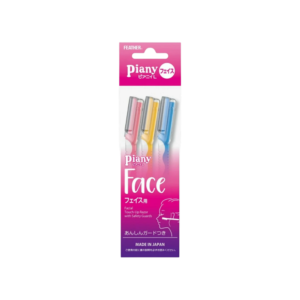 Feather Piany Face Razor with Safety Caps 3-Piece Pack PI-L JAPAN